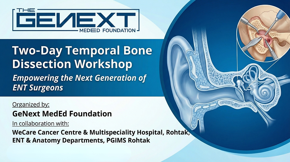 Wet Temporal Bone Dissection Workshop - January 2026 - PGIMS, Rohtak