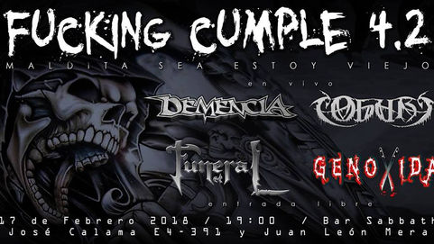 COGURY FESTEJO JUNTO CON SUS AMIGOS DE DEMENCIA EL 4.2 DE SU VOCALISTA