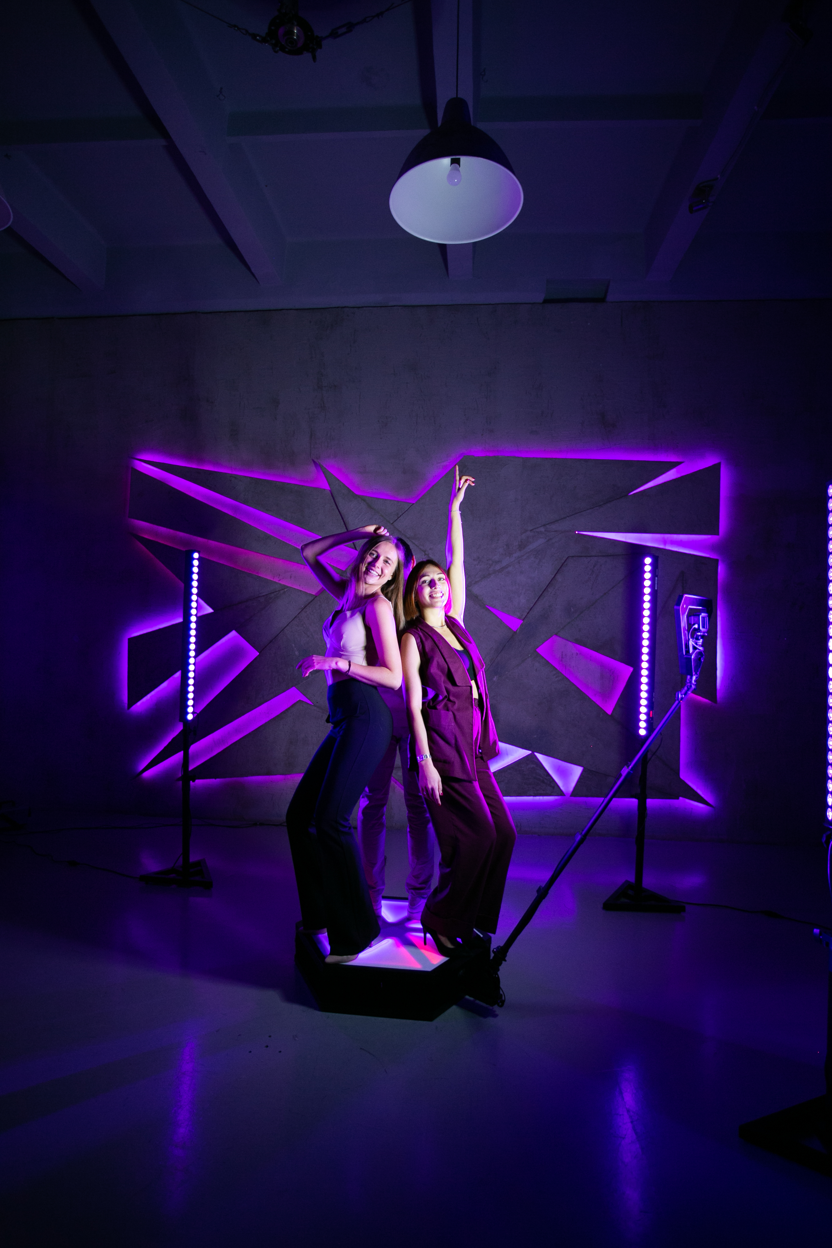 Guests engaging with a DMA interactive event installation.