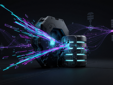 Dark neon cybersecurity illustration of an AI gateway, breached authorization flow, and glowing database vault representing the LiteLLM SQL injection vulnerability