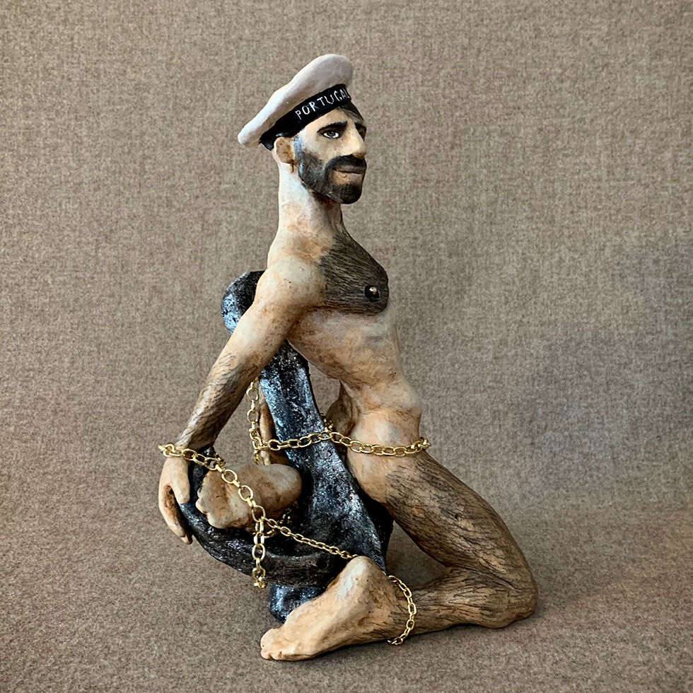 Thumbnail: "Sailor Silverio" ceramic sculpture