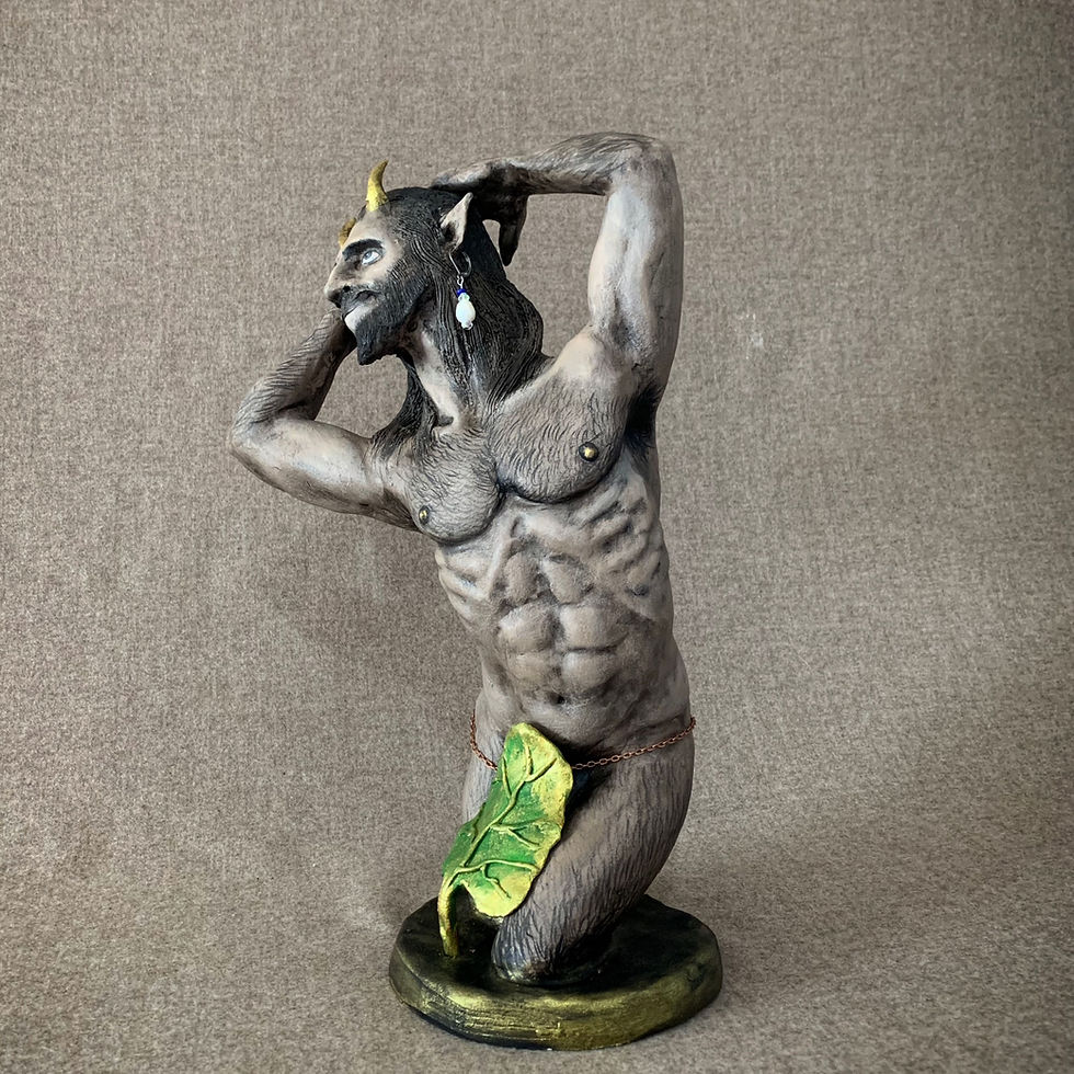 Thumbnail: Slender Faun ceramic sculpture