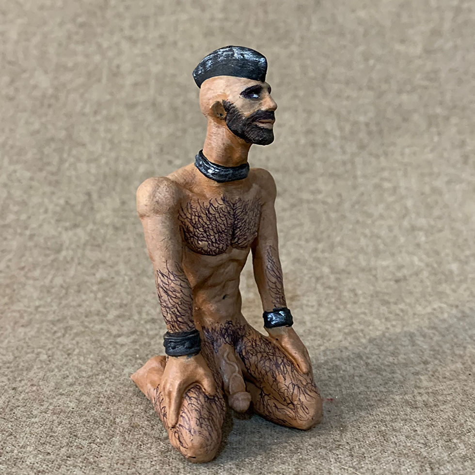 Thumbnail: "Leather guy Arthur" plastic statuette 7.6 cm.