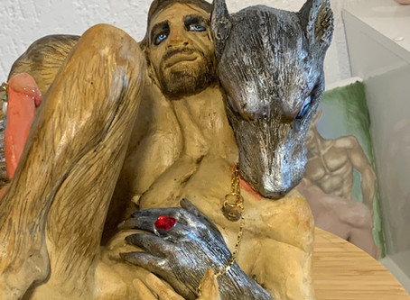 "Werewolf and lumberjack"... commissioned artwork.