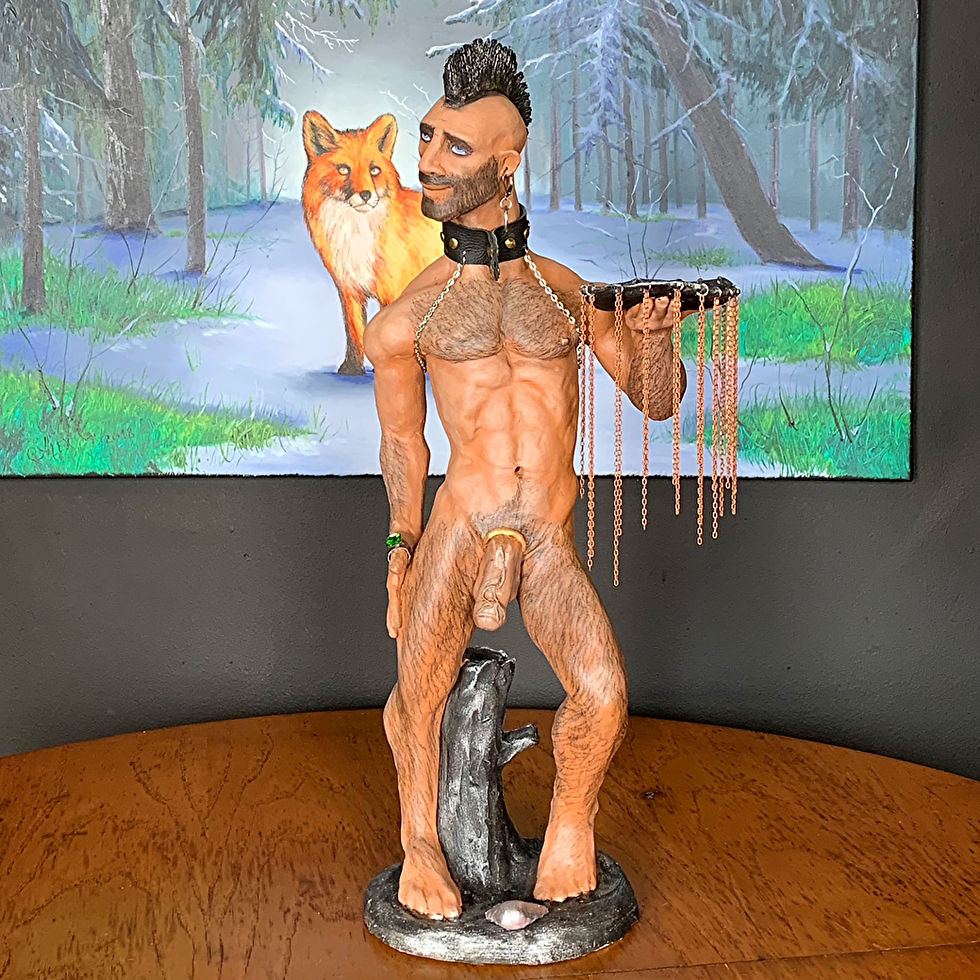 "Felix, the punk" ceramic sculpture