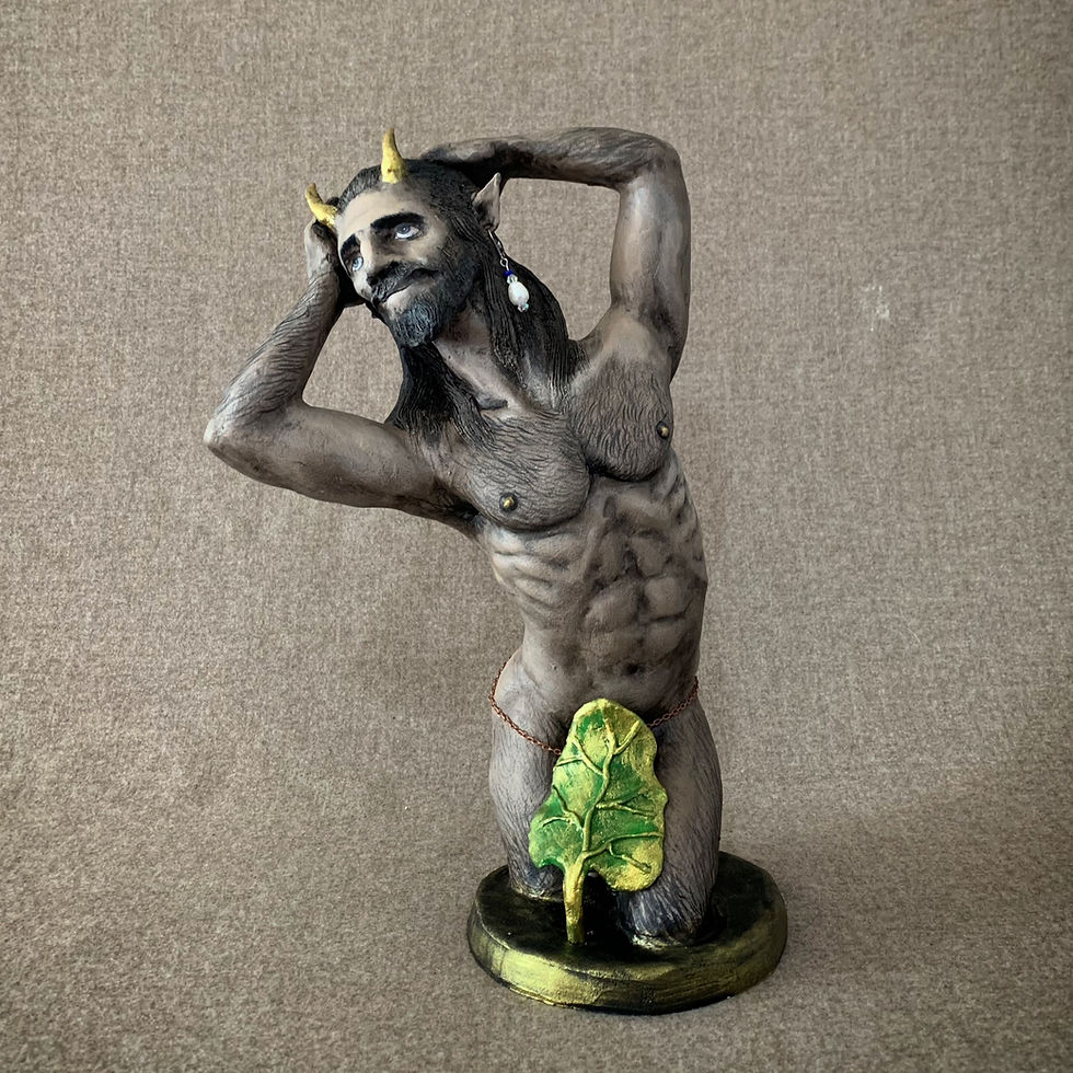 Thumbnail: Slender Faun ceramic sculpture