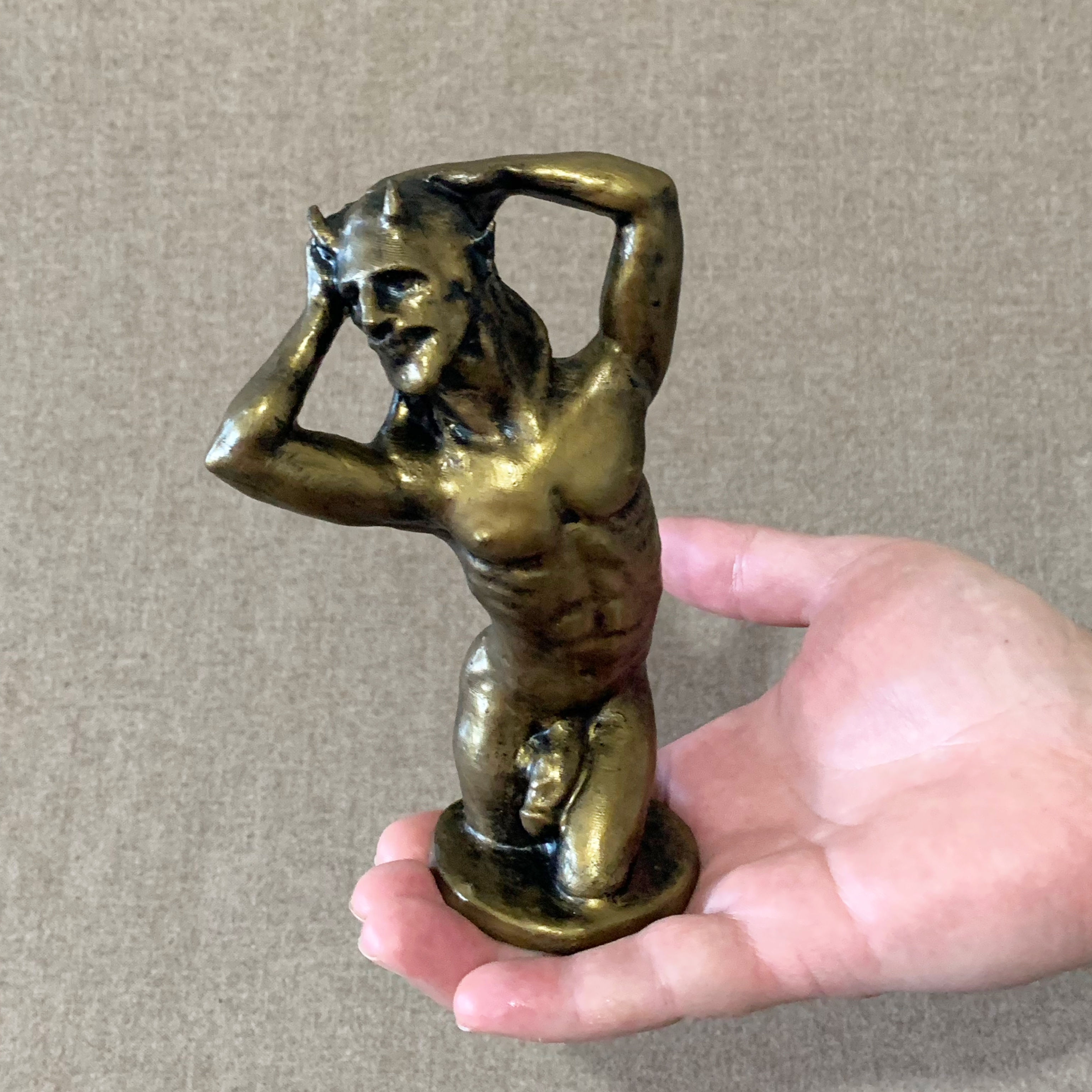 Fauno Splendido | bronze statuette, PLA 15 cm.