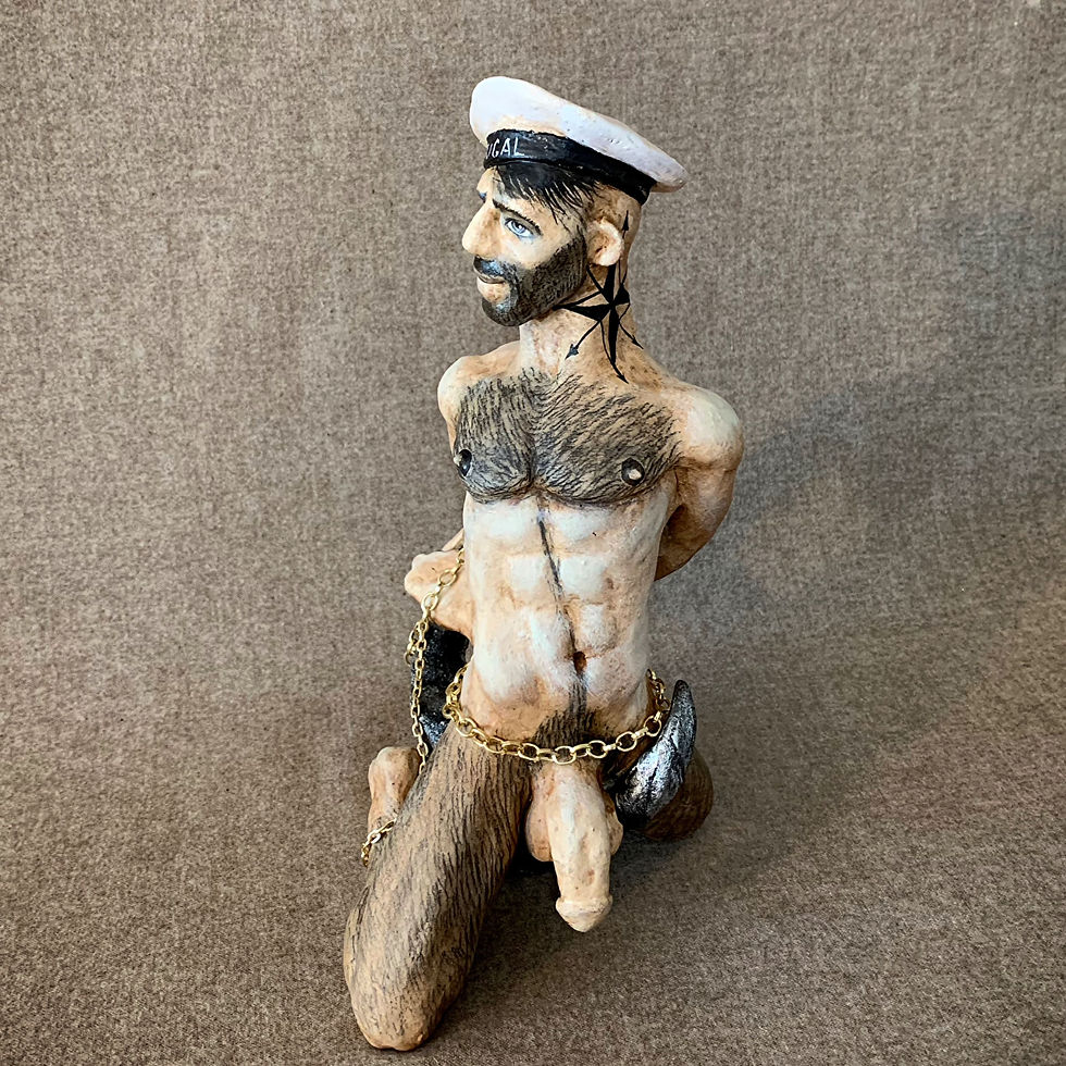 Thumbnail: "Sailor Silverio" ceramic sculpture