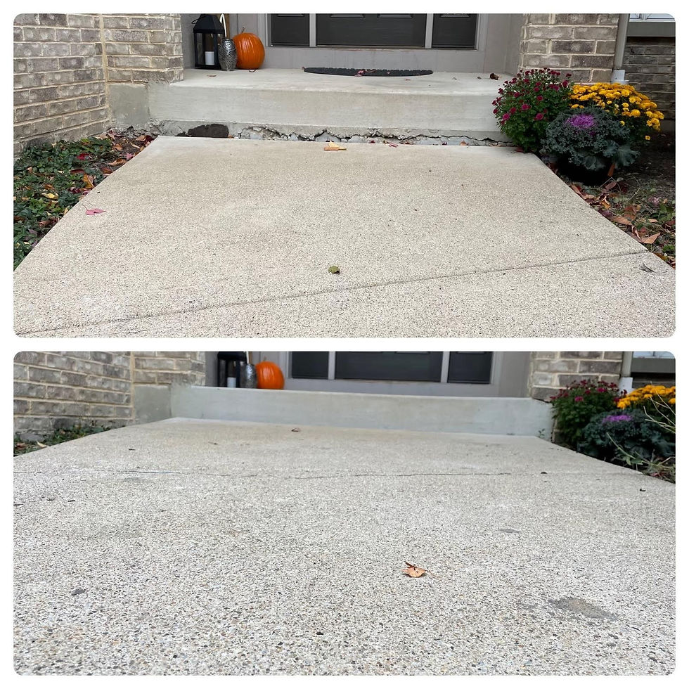 All polyfoam should be under the concrete.