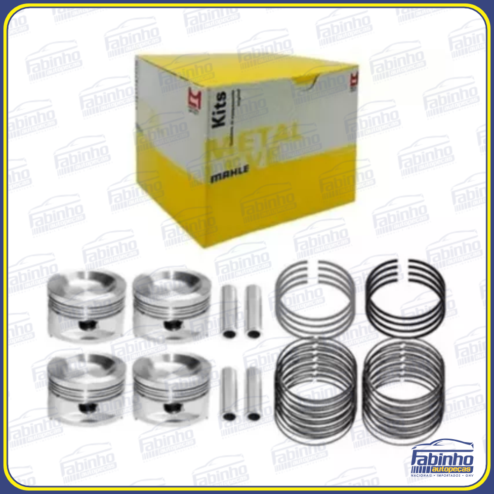 Kit Pistões com Anéis Metal Leve (VW - FLEX) (STD)