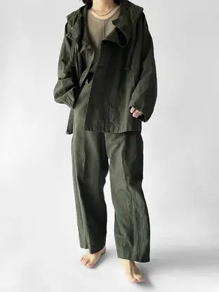 amachi. Collection 018 / SS2026 "Covered Jacket - Washi + Covered Baggy - Washi"