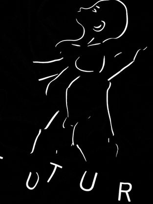 FUTUR "N01 Core Logo Tee / Black&White"