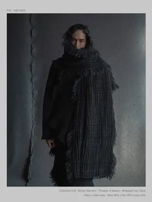 amachi. Collection 019 / AW2026 "Threads of Beauty - Stole + Threads of Beauty - Wrapped Top"