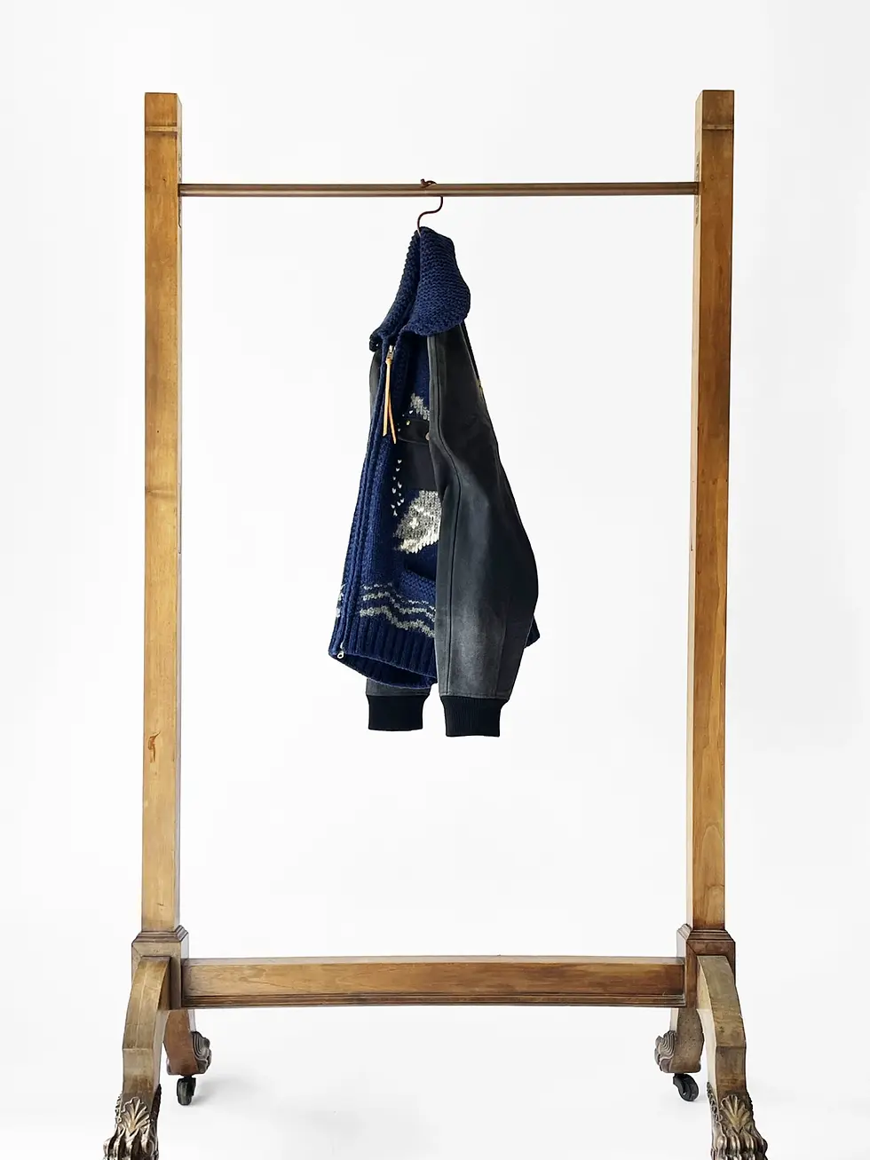 KHOKI 26fw collection 015 "Combination cowichan sweater"