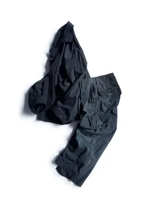 amachi. Collection 000 - 9th Edition "Meeting Jacket - FO + Double Knee Cargo Pants - Light Weight"