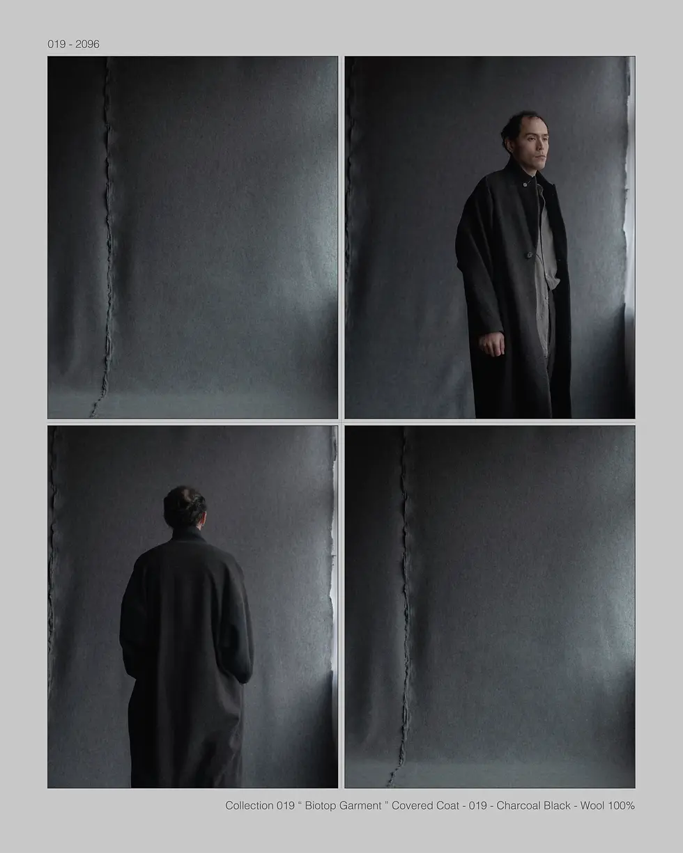 amachi. Collection 019 / AW2026 "Covered Coat - 019 + Covered Baggy - 019"