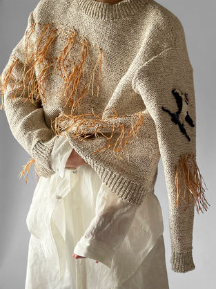 amachi. Collection 014 / SS2024 "Swallow’s Nest Knit - Grass"