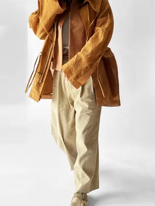 amachi. Collection 016 / SS2025 "Membrane Short Coat + Belted Baggy"