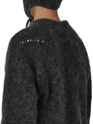 ROA "Dropstitch Mohair Knit Crewneck"