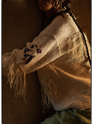 amachi. Collection 014 / SS2024 "Swallow’s Nest Knit - Grass"