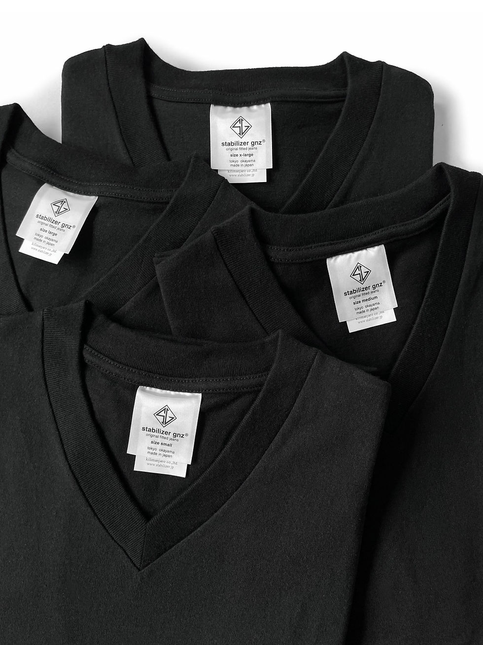 STABILIZER GNZ "lot.3-10 v neck t-shirt"