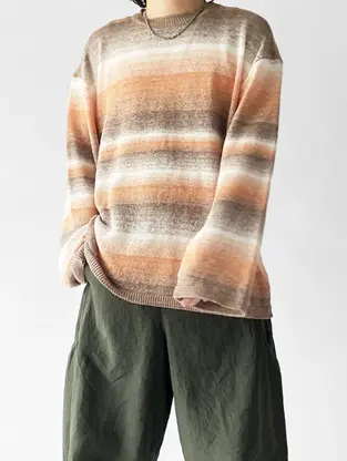 amachi. Collection 018 / SS2026 "15 Gradation Knit + Covered Baggy - Washi"