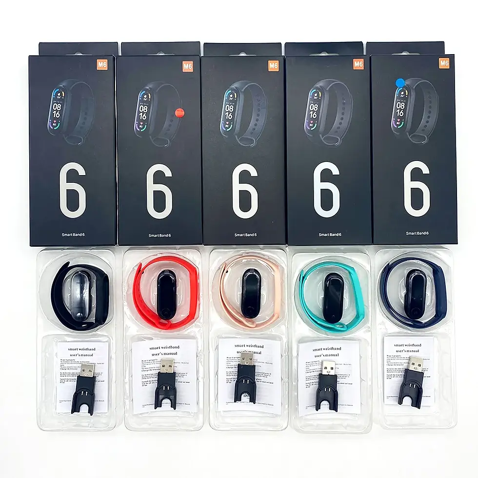 Thumbnail: M6 Fitness Watch Smart Bracelet Heart Rate Smart Watch Band 6