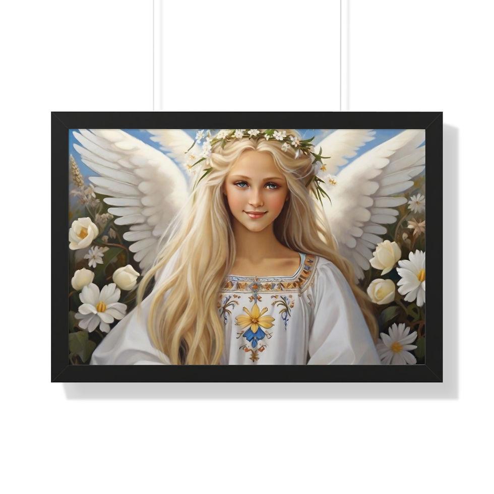 Thumbnail: 🌟 Framed Horizontal Poster | Ukrainian Female Angel 🌟
