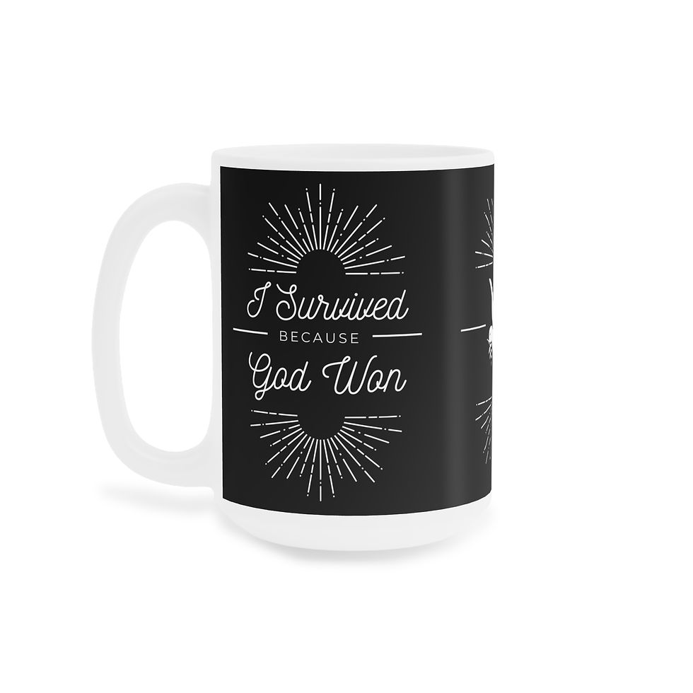 Thumbnail: "I Survived" Black Ceramic Mugs (11oz\15oz\20oz)