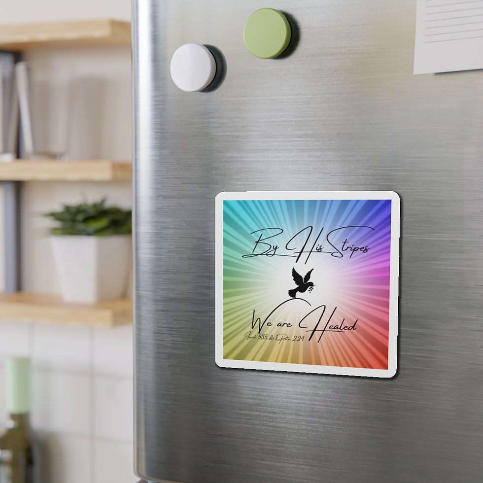 Thumbnail: By His Stripes Die-Cut Magnets