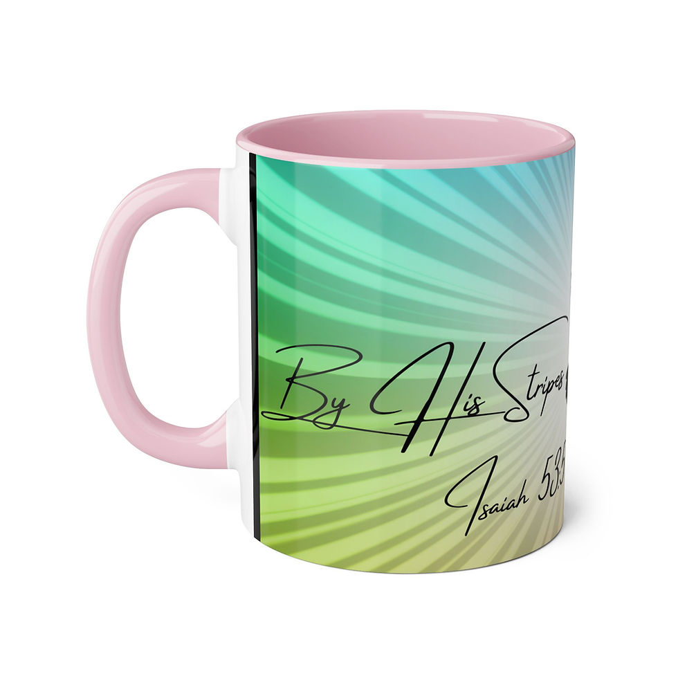 Thumbnail: By His Stripes Black Mug 15oz