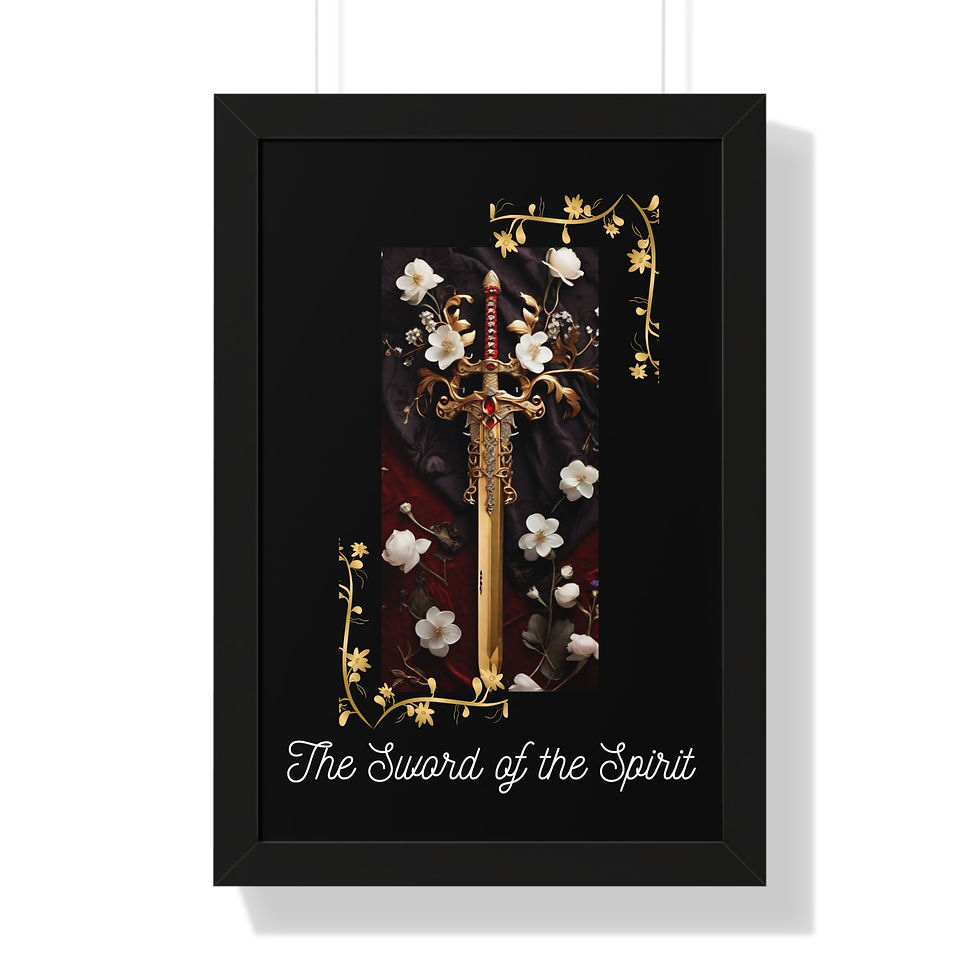 Thumbnail: 🌟 "Divine Strength: Sword of the Spirit Vertical Framed Poster" 🌟