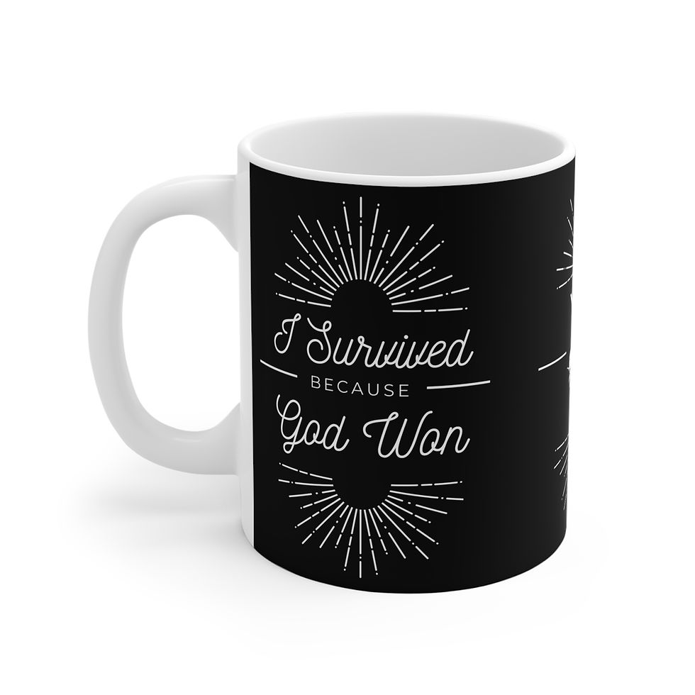 Thumbnail: "I Survived" Black Ceramic Mugs (11oz\15oz\20oz)