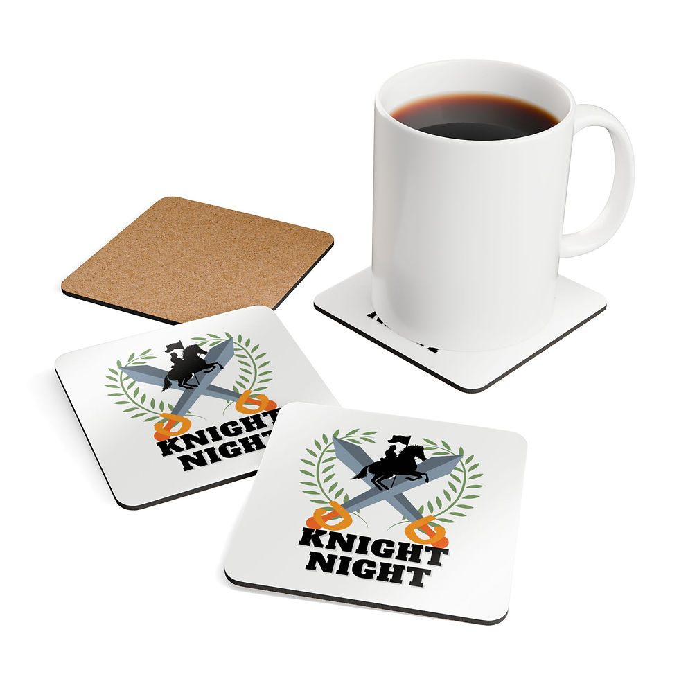 Thumbnail: Knight Night Corkwood Coaster Set