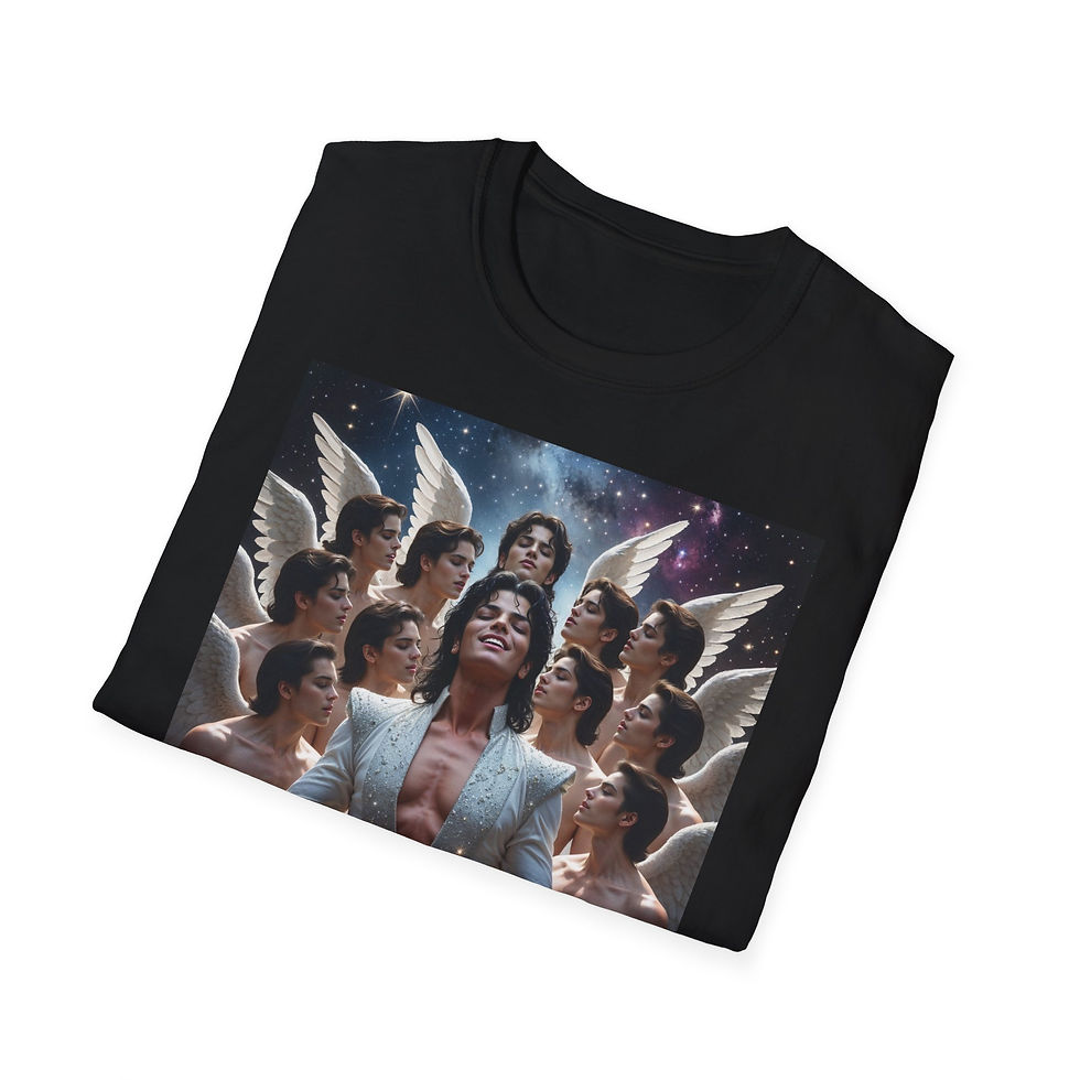Thumbnail: Michael Jackson with Heavenly Angels Unisex Graphic T-Shirt, Perfect Gift