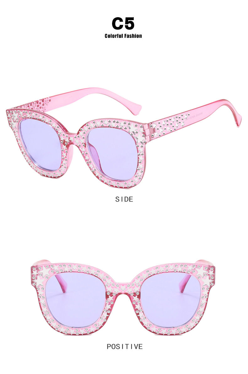 Thumbnail: Vintage Square Diamond Star Sunglasses