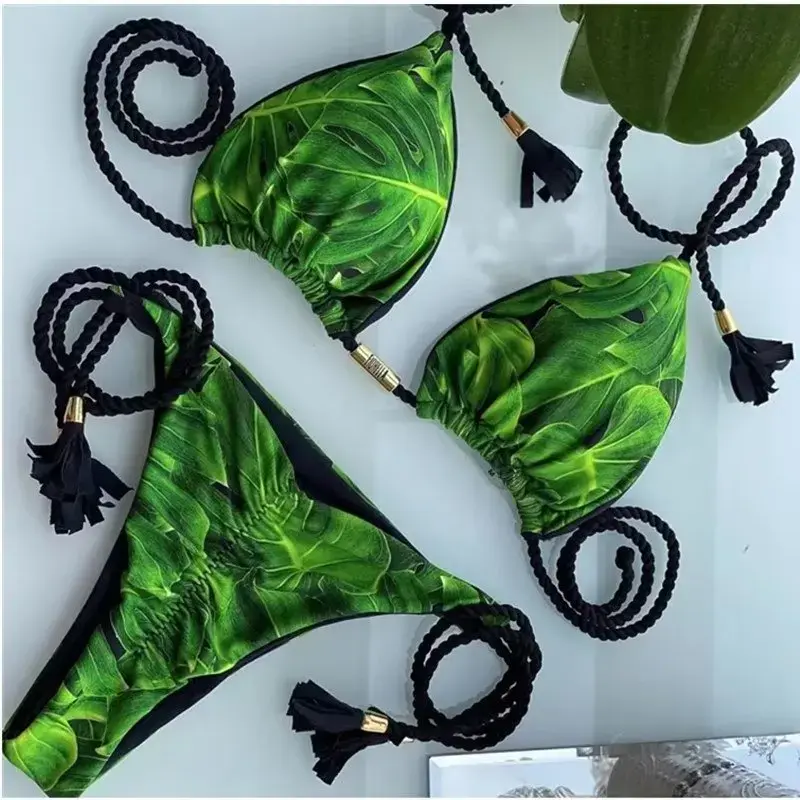 Thumbnail: Bikini Print Rope Swimsuit