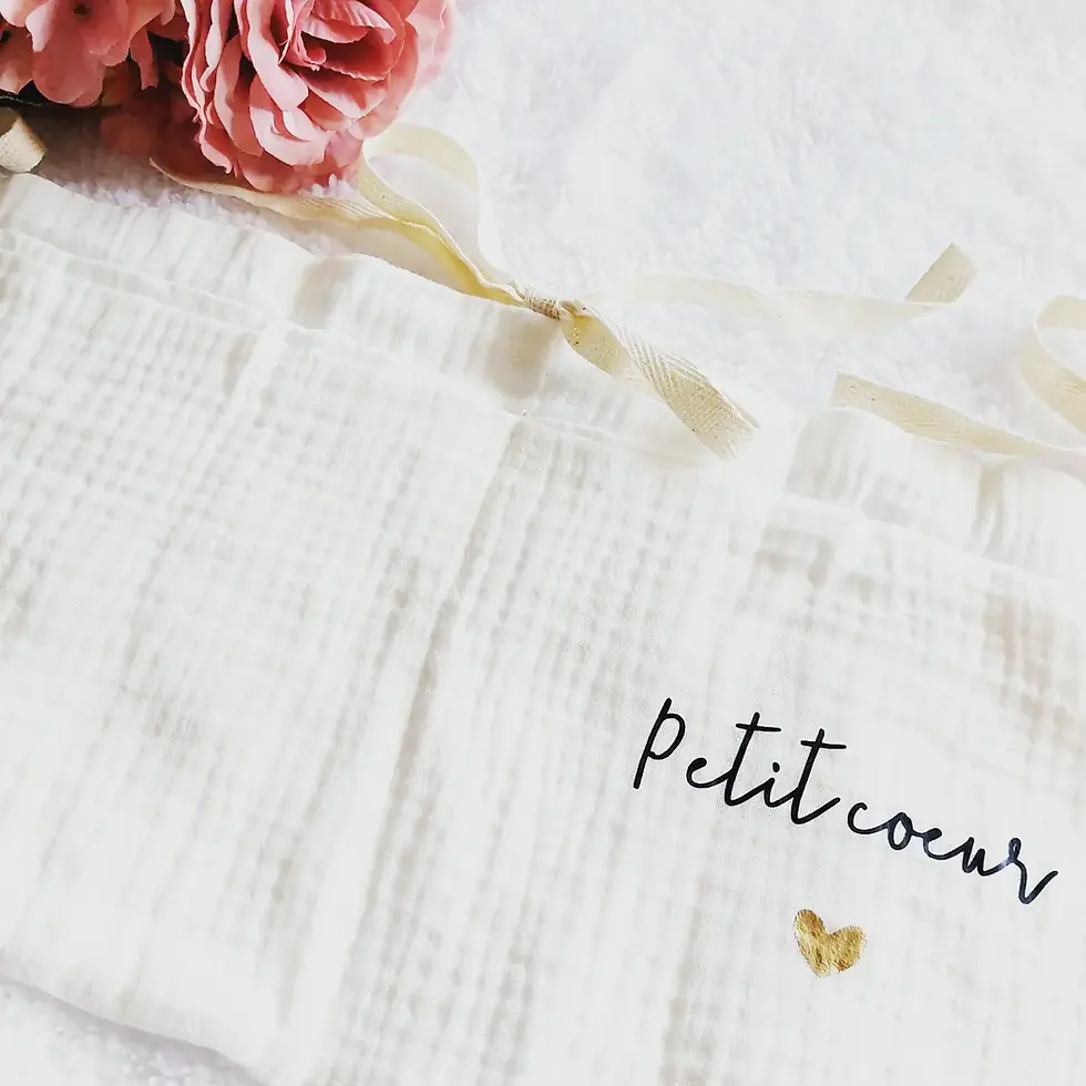 Miniature : Rangement de lit personnalisé en gaze de coton, range doudou personnalisé