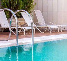 chairs by pool