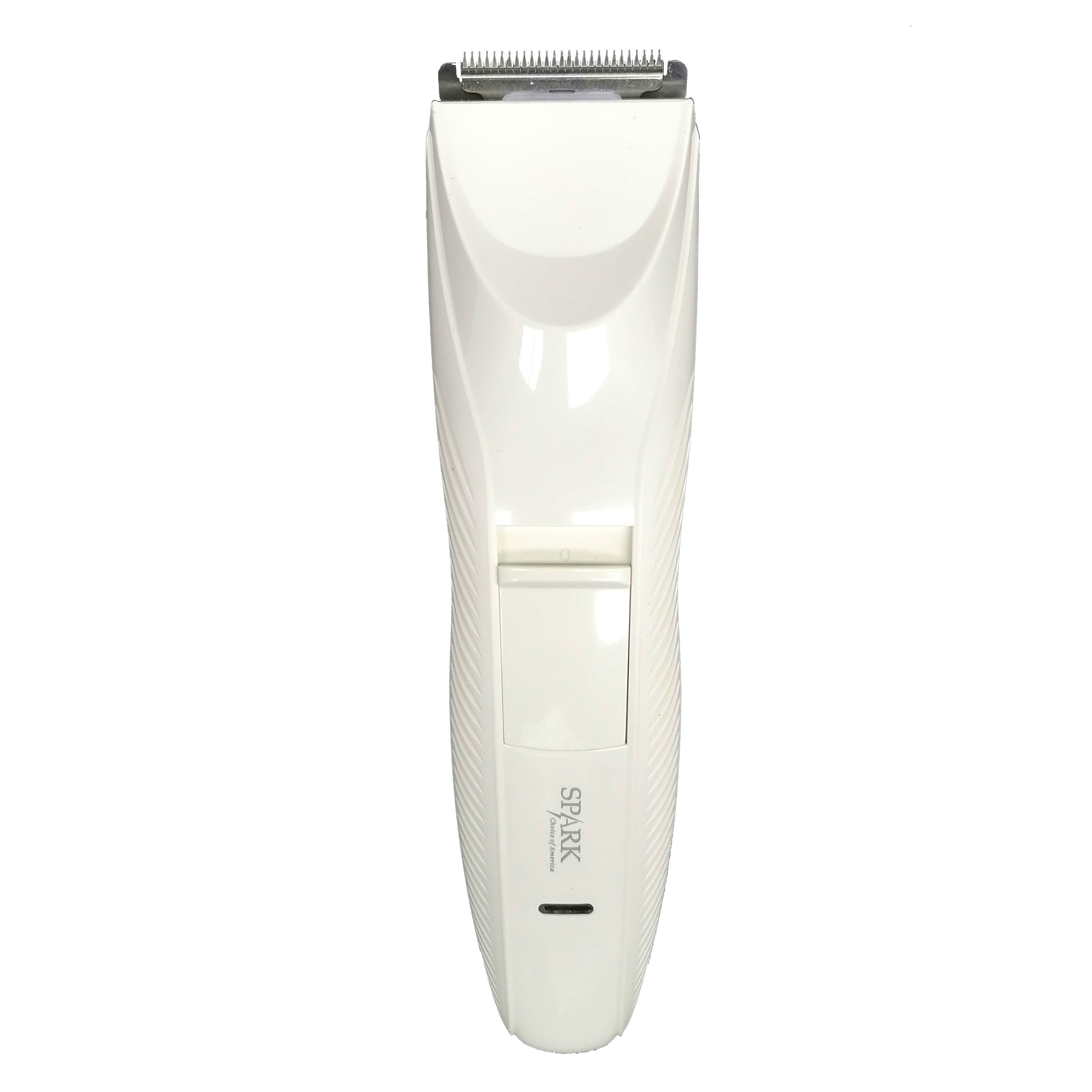 SPARK hair clipper RECHARGABLE black/white,adjustable cutting lengths 3-6-9-12mm
