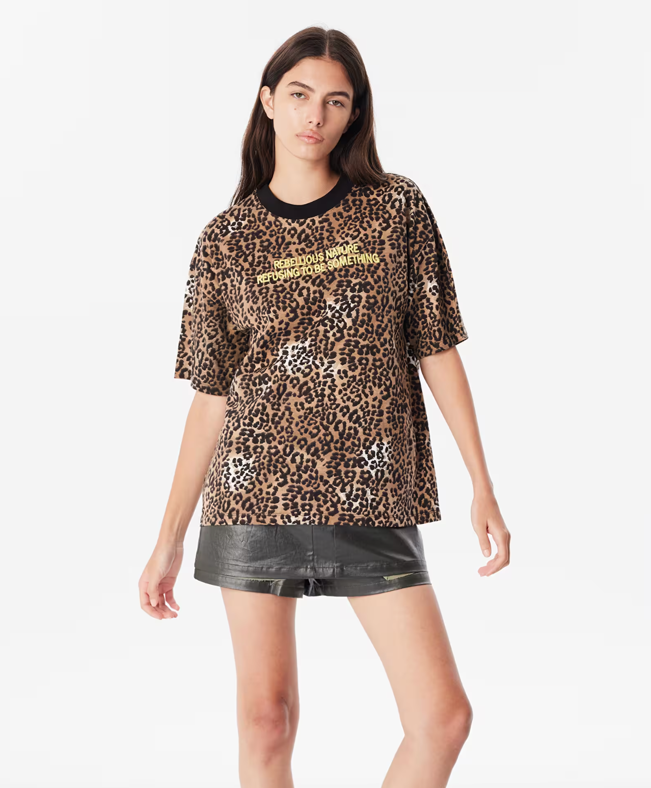 ФУТБОЛКА З ЛЕОПАРДОВИМ ПРИНТОМ