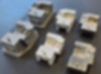 Close-up view of advanced composite material samples