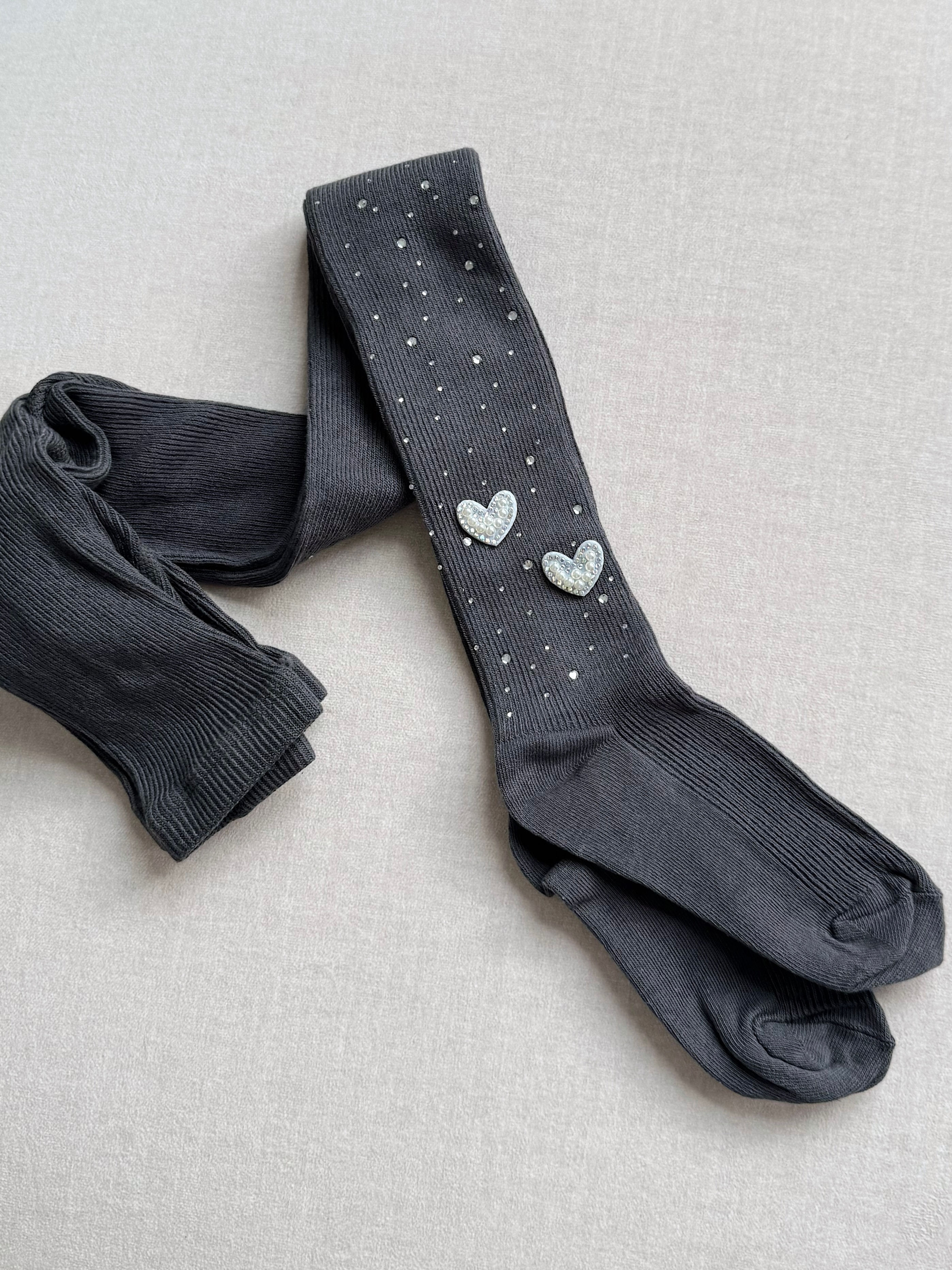 КОЛГОТКИ З СЕРДЕЧКАМИ ТА СТРАЗАМИ