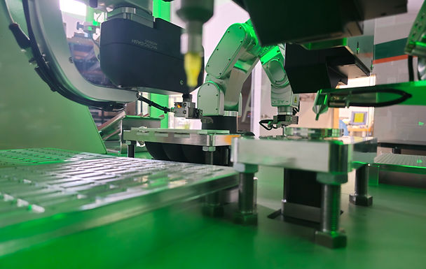 Inside the automated assembly cell for high-frequency signal components