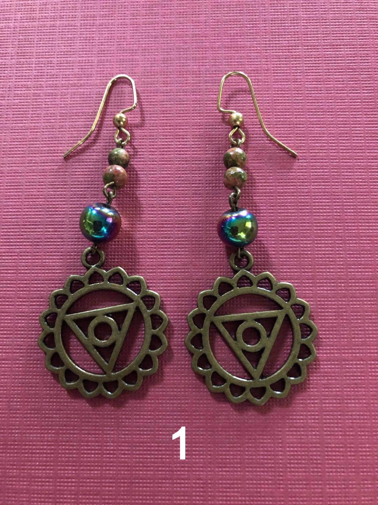 Antique gold colored earrings