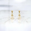 Thumbnail: Gold or silver pearl drop earrings with freshwater pearls, handmade with 14K gold-plated sterling silver posts.