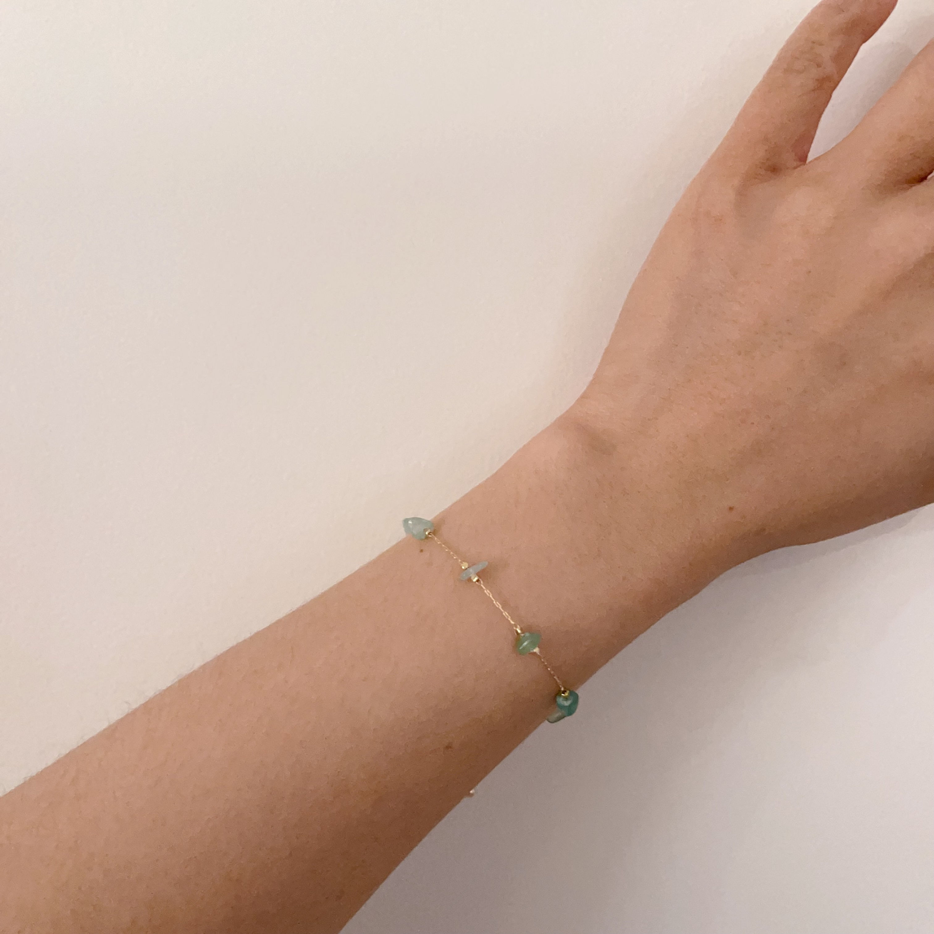 Malin - Green Aventurine Chain Bracelet