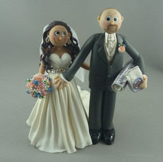 pregnant bride wedding cake topper