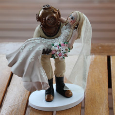 Diver wedding cake topper