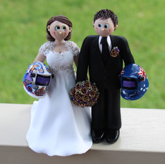 custom made welding bride and groom wedding cake topper